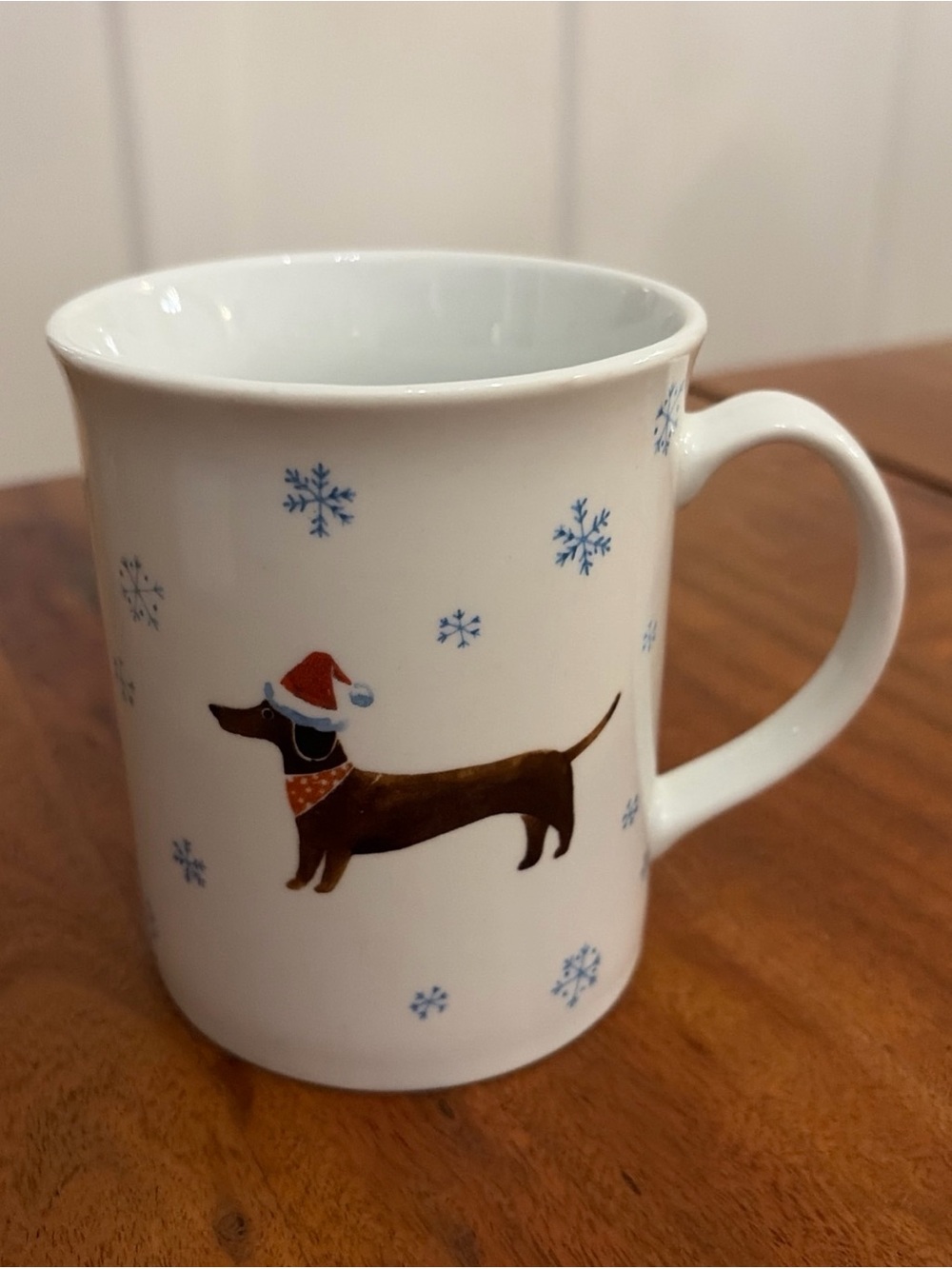 Fringe Studio Dachshund Through The Snow Christmas Wiener Dog Coffee Mug Cup 4"